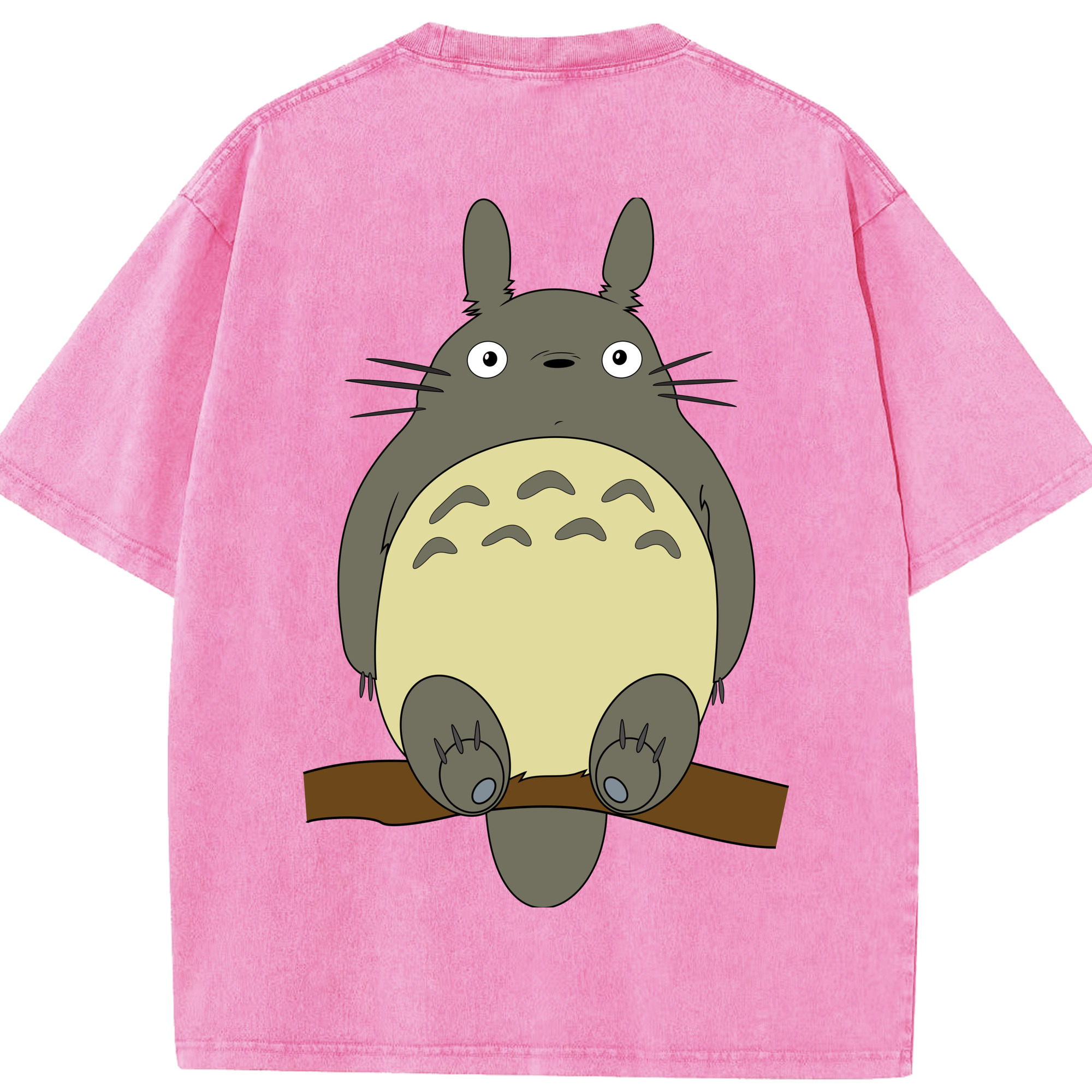 （画像用） となりのトトロ 草壁メイ 草壁サツキ My Neighbor Totoro Satsuki Kusakabe Mei Kusakabe 綿100% ヴィンテージ風 半袖Tシャツ（背面プリント）